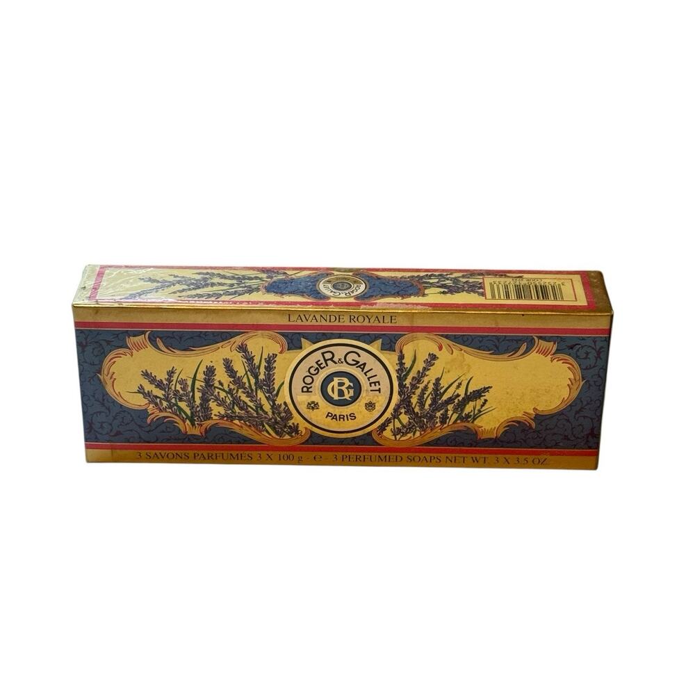 Roger & Gallet Savon Lavande Lavender Soap - 3 x 5.3 oz Round Bars - NEW SEALED